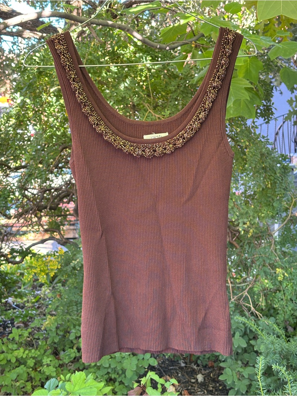 Caché Vintage YTK Beaded Top